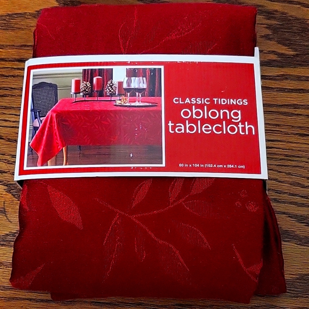 60 in X 104 in christmas Oblong Tablecloth
